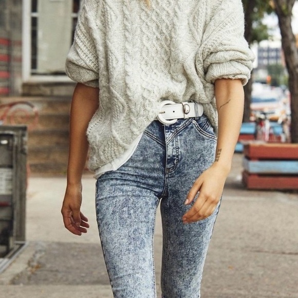 Free People Riley Light Acid Washed Seamed Jeans - Picture 3 of 16